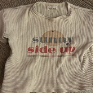 Sunny Side Up Cream Graphic Tee for Kids by Konges Slojd
